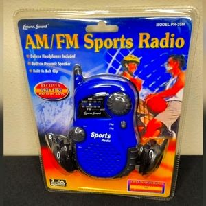 Vintage AM/FM Sports Radio Broadcast With Deluxe Headphones